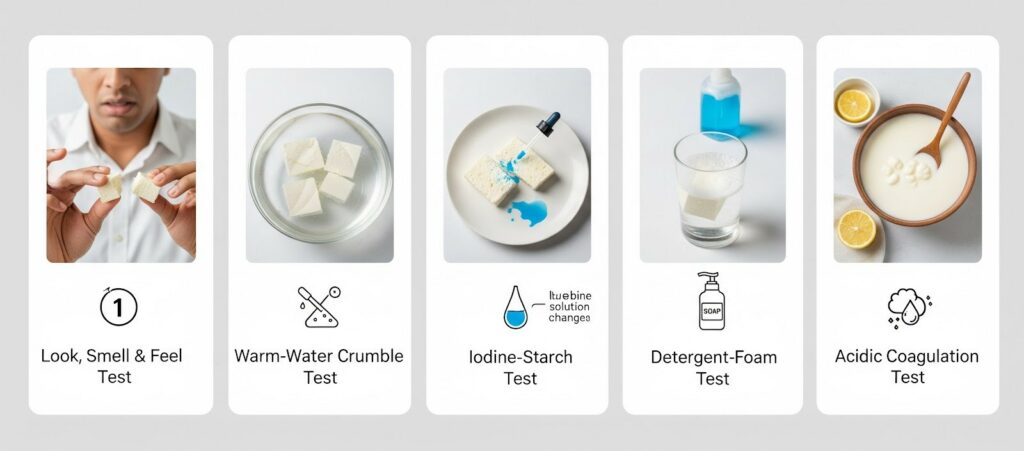 Home Tests for Adulterated Paneer Detection